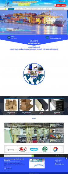 Thiết kế website Xuất nhập khẩu WM 01