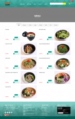 Thiết kế website Đồ ăn - Thức uống 01