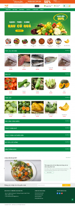 Thiết kế website Thực phẩm sạch, rau củ quả WM 01