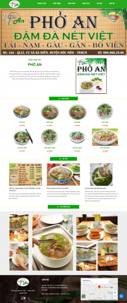 Thiết kế website Bán phở WM 01