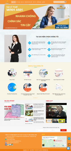 Thiết kế website Đại lý thuế WM 01