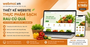 Thiết kế website Thực phẩm sạch, rau củ quả