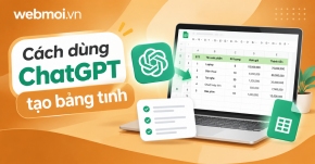 Cách dùng ChatGPT tạo bảng tính