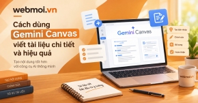 Cách dùng Gemini Canvas viết tài liệu