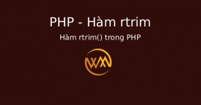 Hàm rtrim() trong PHP