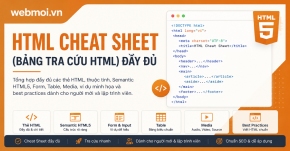 HTML Cheat Sheet (Bảng tra cứu HTML) đầy đủ
