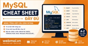 MySQL Cheat Sheet đầy đủ (Bảng tổng hợp câu lệnh MySQL)