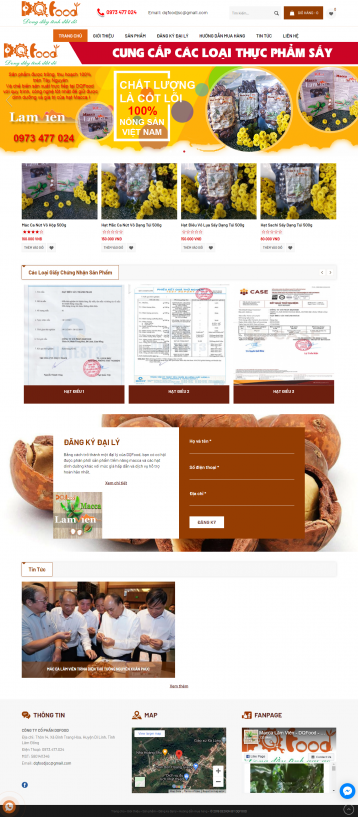 Thiết kế website Bán hàng Nông sản, Thực phẩm sạch WM 03