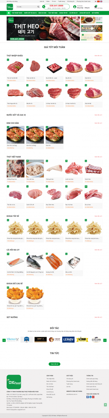 Thiết kế website Bán hàng Nông sản, Thực phẩm sạch WM 05	