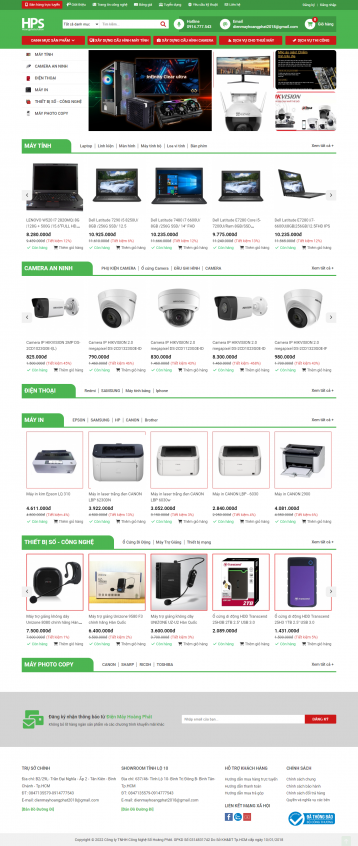 Thiết kế website Bán laptop - máy tính xách tay - máy PC WM 03