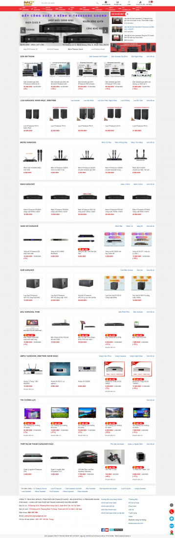 Thiết kế website Bán Loa, Bán Thiết bị âm thanh Audio WM 03