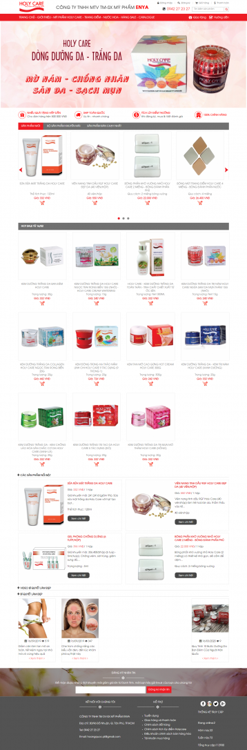 Thiết kế website Bán Mỹ Phẩm WM 01