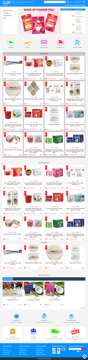 Thiết kế website Bán Mỹ Phẩm WM 02