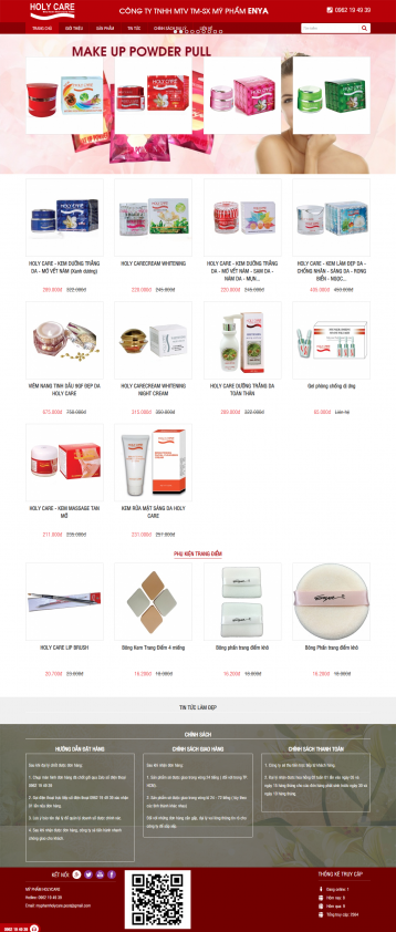 Thiết kế website Bán Mỹ Phẩm WM 03