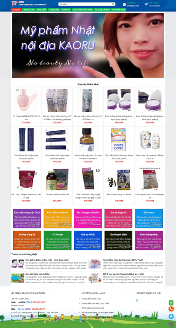 Thiết kế website Bán Mỹ Phẩm WM 04