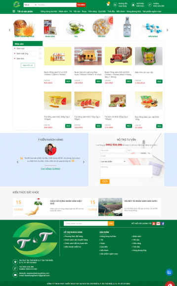 Thiết kế website Bán Nhân Sâm WM 03