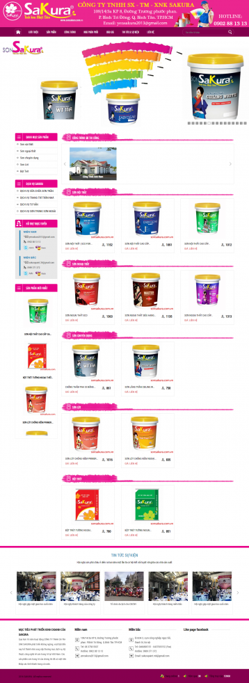 Thiết kế website Bán Sơn WM 01