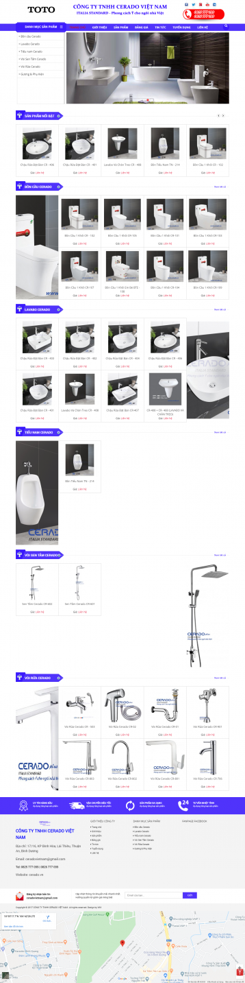 Thiết kế website Bán Thiết bị vệ sinh WM 01