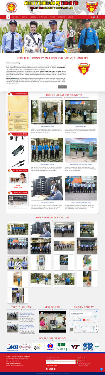 Thiết kế website Công Ty Dịch vụ Bảo Vệ, Vệ sĩ WM 02