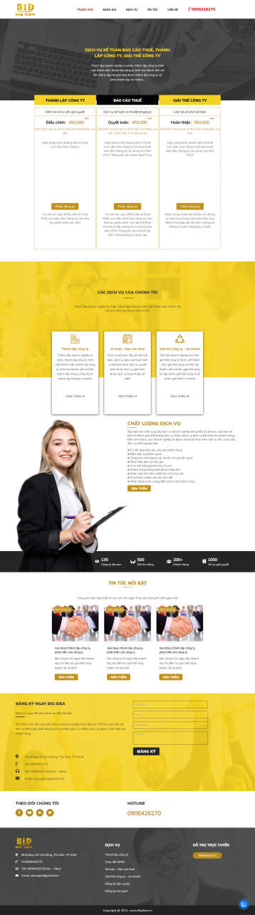 Thiết kế website Dịch vụ kế toán WM 02