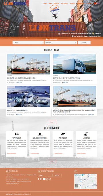 Thiết kế website Dịch vụ Vận tải, Vận chuyển Logistics WM 03
