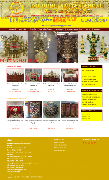 Thiết kế website Đồ Đồng WM 01