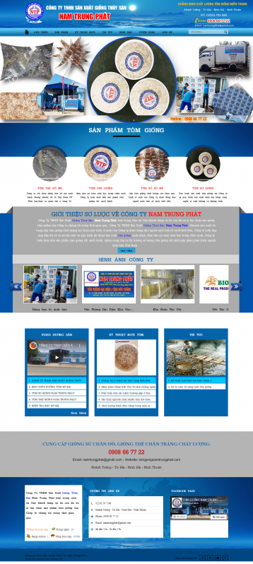 Thiết kế website Nuôi trồng Thủy Sản WM 02
