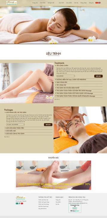 Thiết kế website Spa, Thẩm Mỹ Viện WM 01