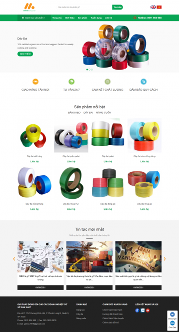 Thiết kế website Vật liệu đóng gói WM 02