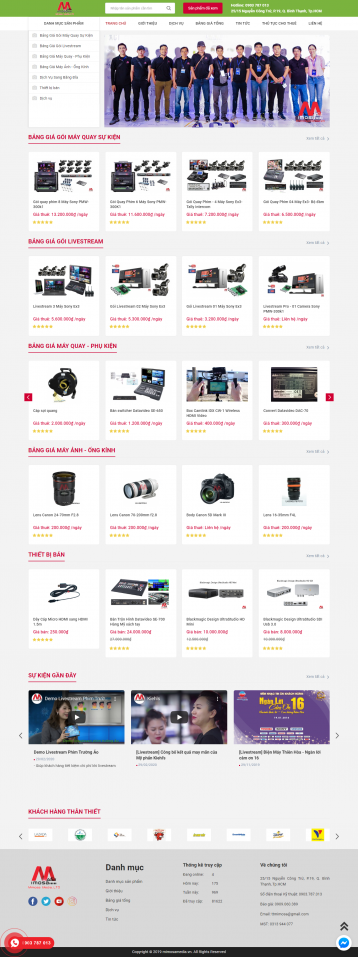 Thiết kế website quay phim chụp hình 01 Thiết kế website quay phim chụp hình 01