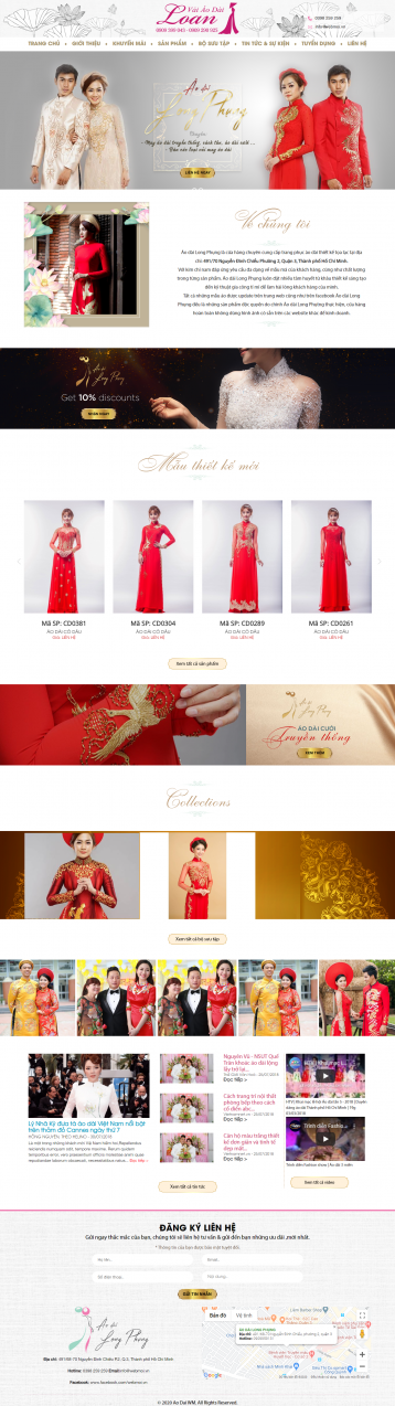 Thiết kế website thời trang Áo dài WM 01 Thiết kế website thời trang Áo dài WM 01