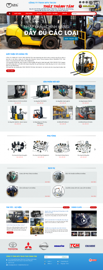 Thiết kế website Xe nâng WM 01 Thiết kế website Xe nâng WM 01