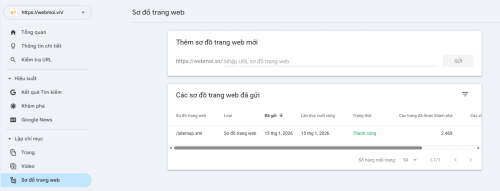 Cách khai báo file sitemap với Google