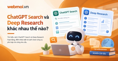 ChatGPT Search và Deep Research khác nhau thế nào? ChatGPT Search và Deep Research khác nhau thế nào?