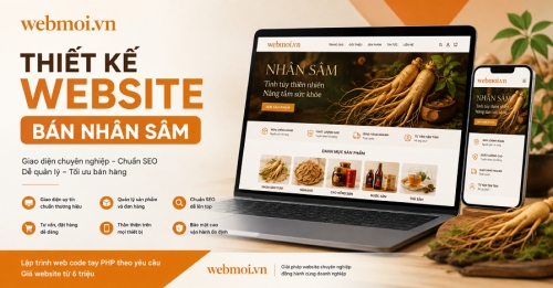 Thiết kế website Bán Nhân Sâm