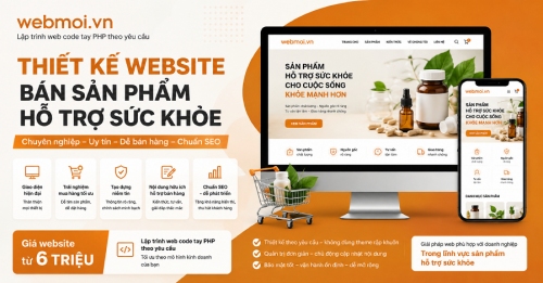 Thiết kế website bán sản phẩm hỗ trợ sức khỏe Thiết kế website bán sản phẩm hỗ trợ sức khỏe