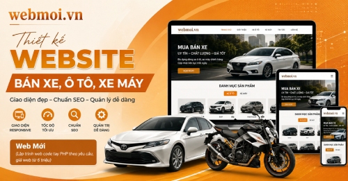 Thiết kế website Bán xe, ô tô, xe máy