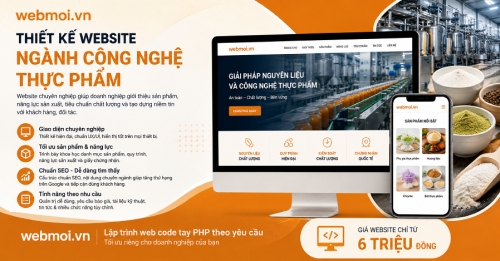 Thiết kế website Ngành Công Nghệ Thực Phẩm Thiết kế website Ngành Công Nghệ Thực Phẩm