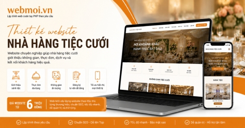 Thiết kế website nhà hàng tiệc cưới Thiết kế website nhà hàng tiệc cưới