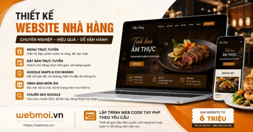 Thiết kế website nhà hàng