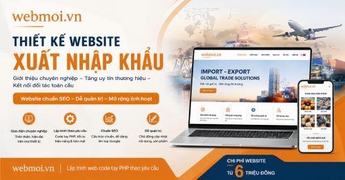 Thiết kế website Xuất nhập khẩu