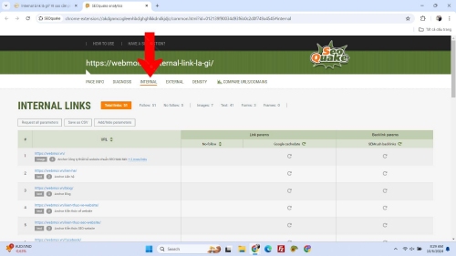 Cách kiểm tra Internal Link có trên Website