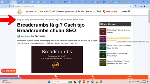 Hiển thị Breadcrumbs Hiển thị Breadcrumbs