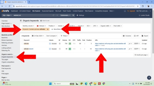 Kiểm tra Keyword Cannibalization bằng Ahrefs