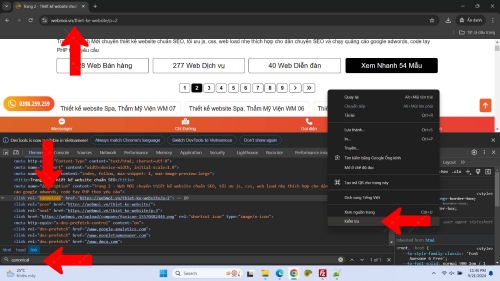 Kiểm tra Pagination trên thẻ Canonical