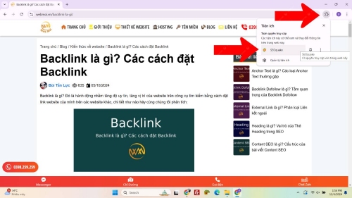 Kiểm tra website bằng SEOquake