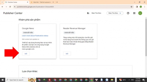 Nhấn mở Google News