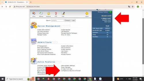 Quản lý Firewall trên DirectAdmin