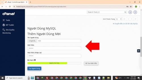 Thêm Người Dùng Mới trên cPanel