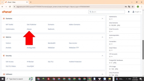 Thêm Parked Domain trên cPanel